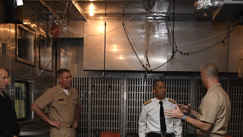 Rear Admiral Colin G. Chinn, Visits Naval Health Research Center