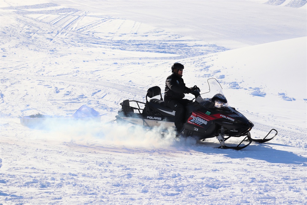 Students for Cold-Weather Operations Course complete skiing familiarization while training at Fort McCoy