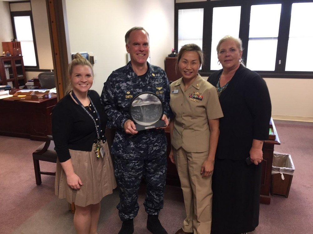 Capt. Bradford Smith receives recognition from staff