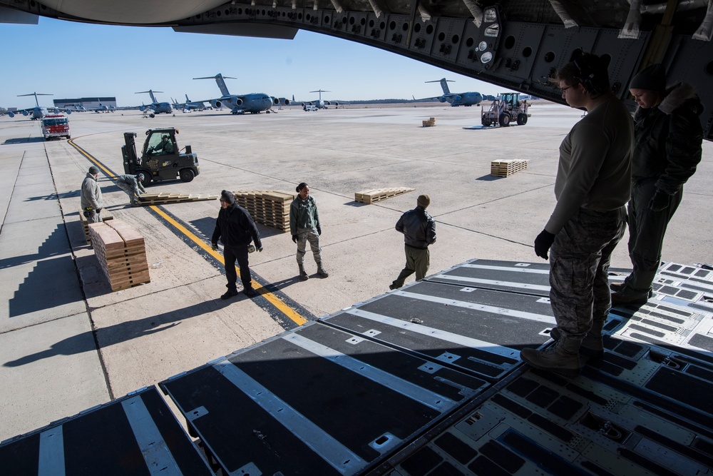 JBMDL Airmen load Fire Truck bound for Nicaragua