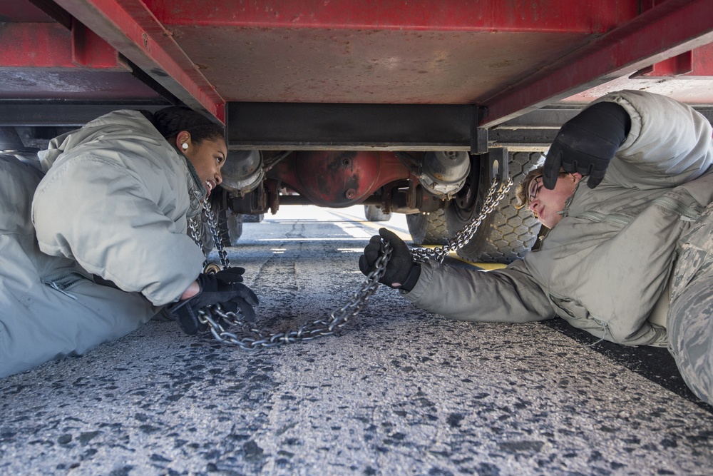 JBMDL Airmen load Fire Truck bound for Nicaragua