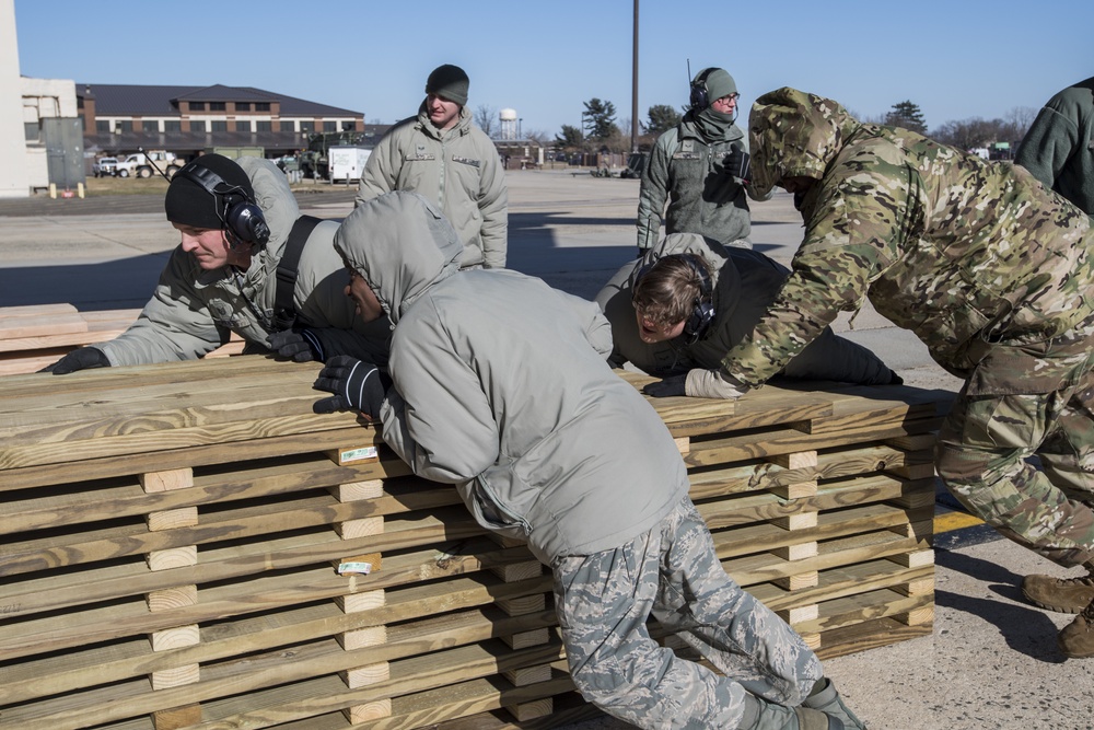 JBMDL Airmen load Fire Truck bound for Nicaragua