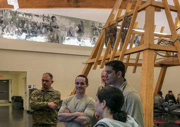 Guardsmen engage with western Alaskans during sled dog race