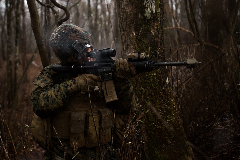 Sierra Battery conducts infantry training during Fuji HIMARS