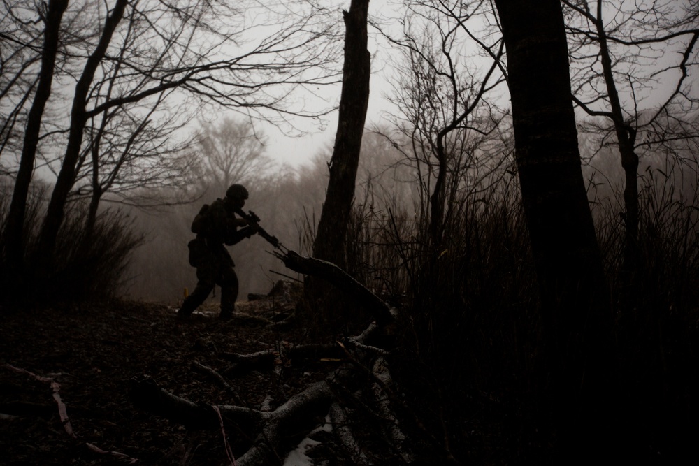 Sierra Battery conducts infantry training during Fuji HIMARS