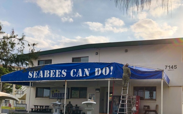 Seabees Erect Spirit Awning