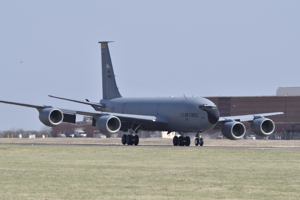 KC-135R arrives at OC-ALC for  maintenance, repair and overhaul