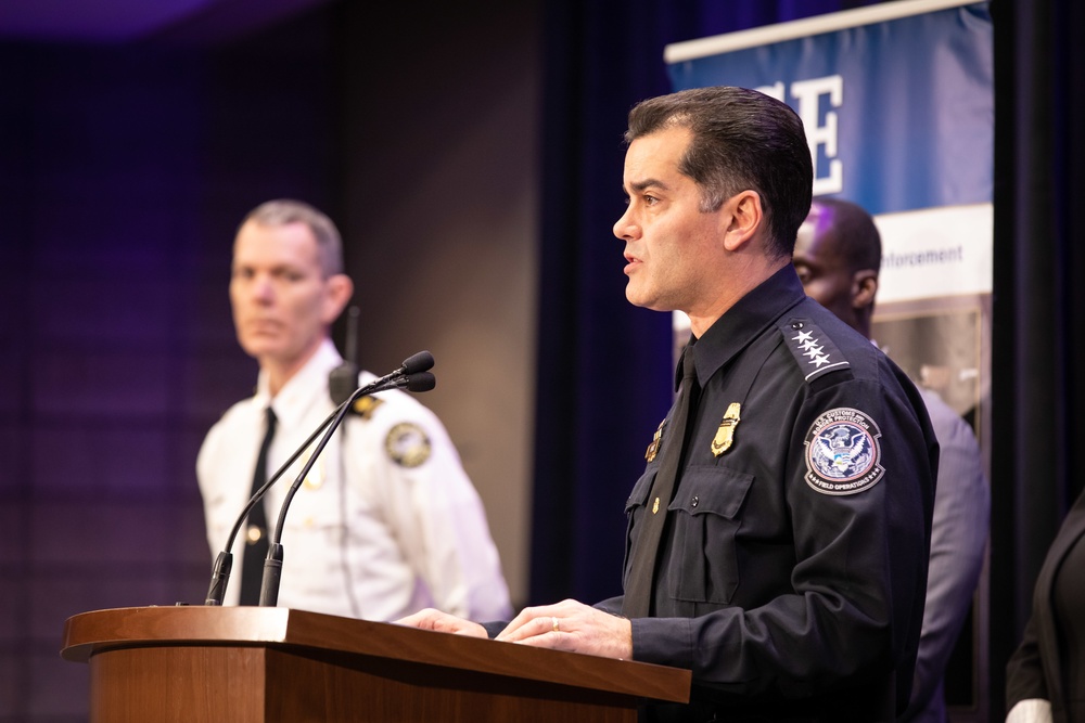 Deputy Commissioner Robert Perez represented CBP during the press event