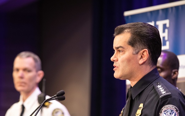 Deputy Commissioner Robert Perez represented CBP during the press event