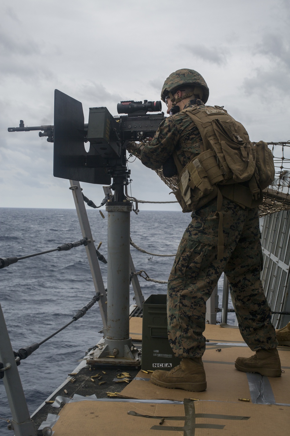 BLT Marines, Wasp ARG Sailors rehearse ship defense aboard Green Bay