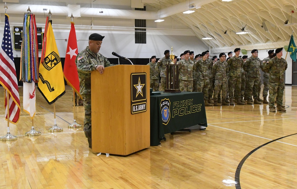 34th, 905th MPs earn trophy for best TRADOC law enforcement unit for second straight year