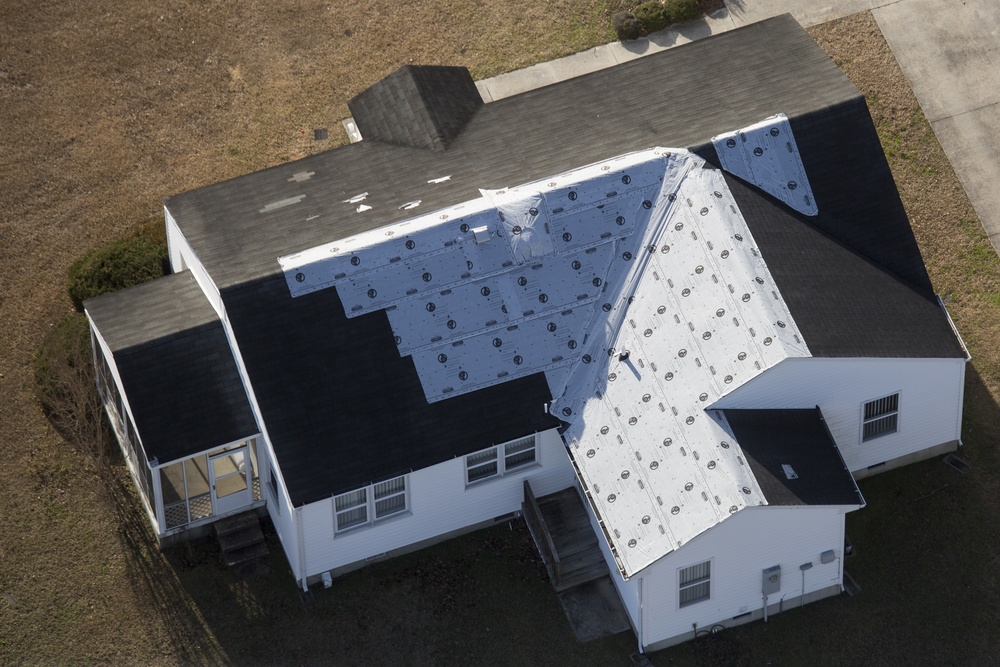 Structures on Camp Lejeune remain damaged from Hurricane Florence