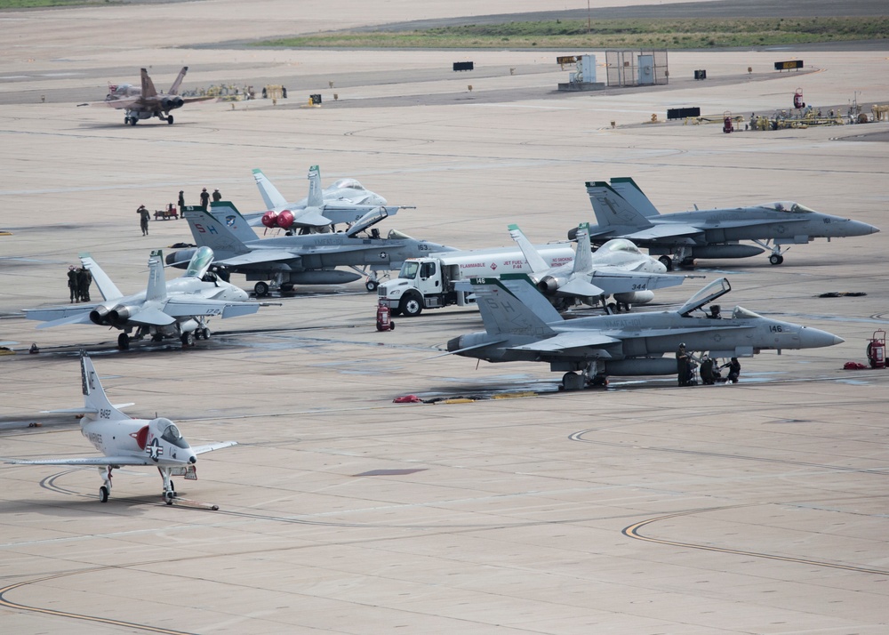 MAG-11 Marines take to the sky in massive aircraft launch