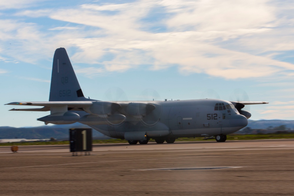 MAG-11 Marines take to the sky in massive aircraft launch