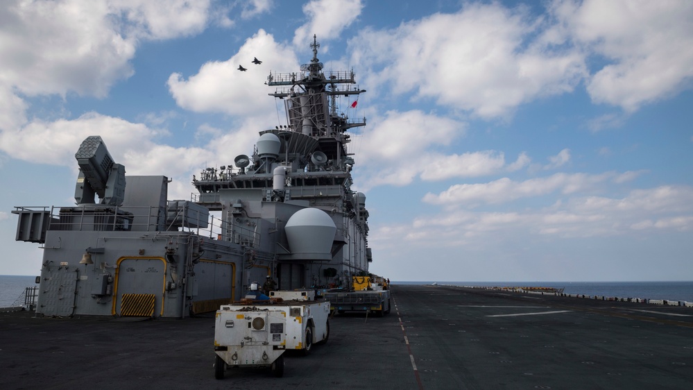 USS Wasp conducts flight operations