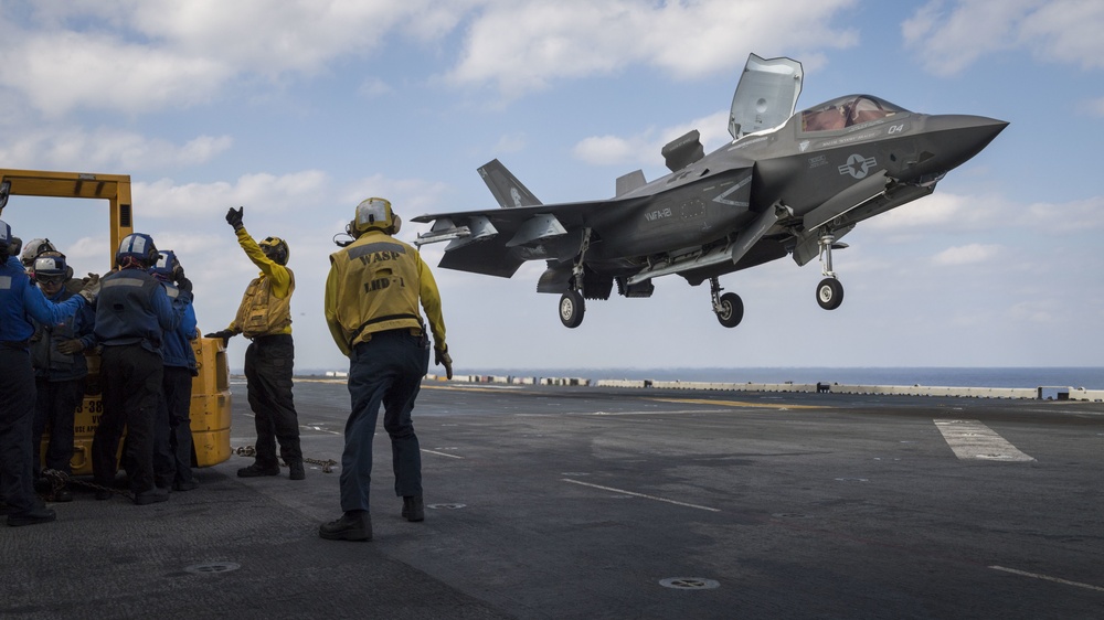 USS Wasp conducts flight operations