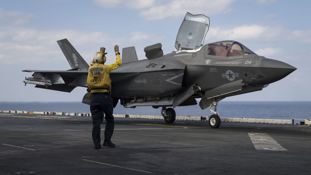 USS Wasp conducts flight operations