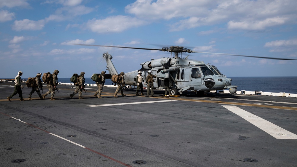 USS Wasp conducts flight operations