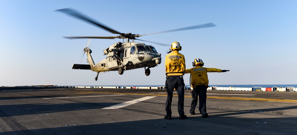 USS WASP (LHD 1) OPERATIONS AT SEA