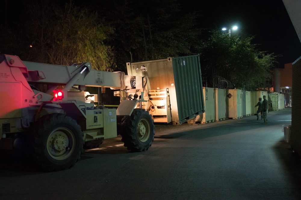 297th ICTC relocates containers from DeConcini POE