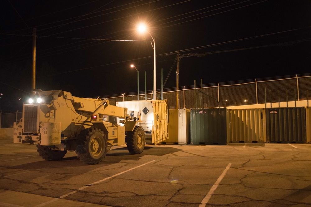 297th ICTC relocates containers from DeConcini POE