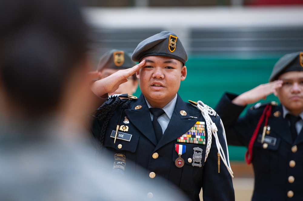 Indiana National Guard supports JROTC drill meet