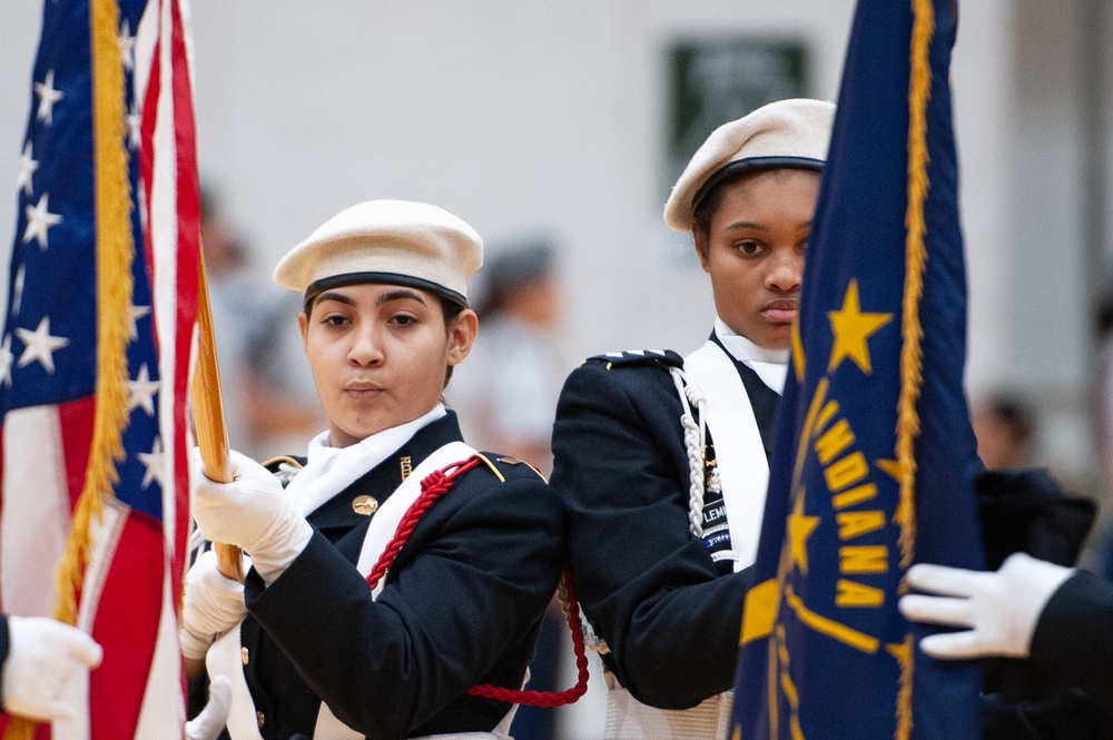 Indiana National Guard supports JROTC drill meet