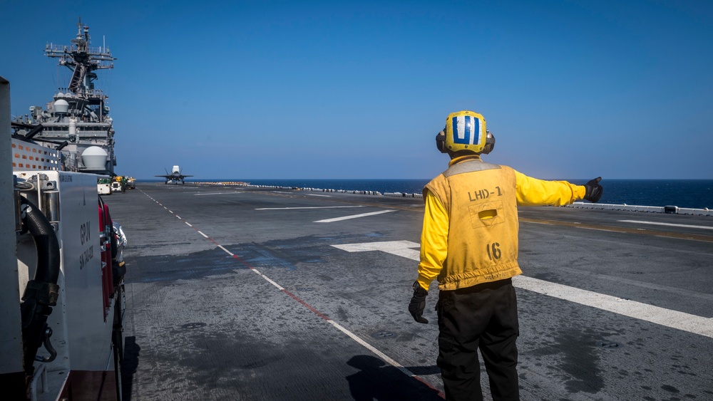 USS Wasp conducts flight operations