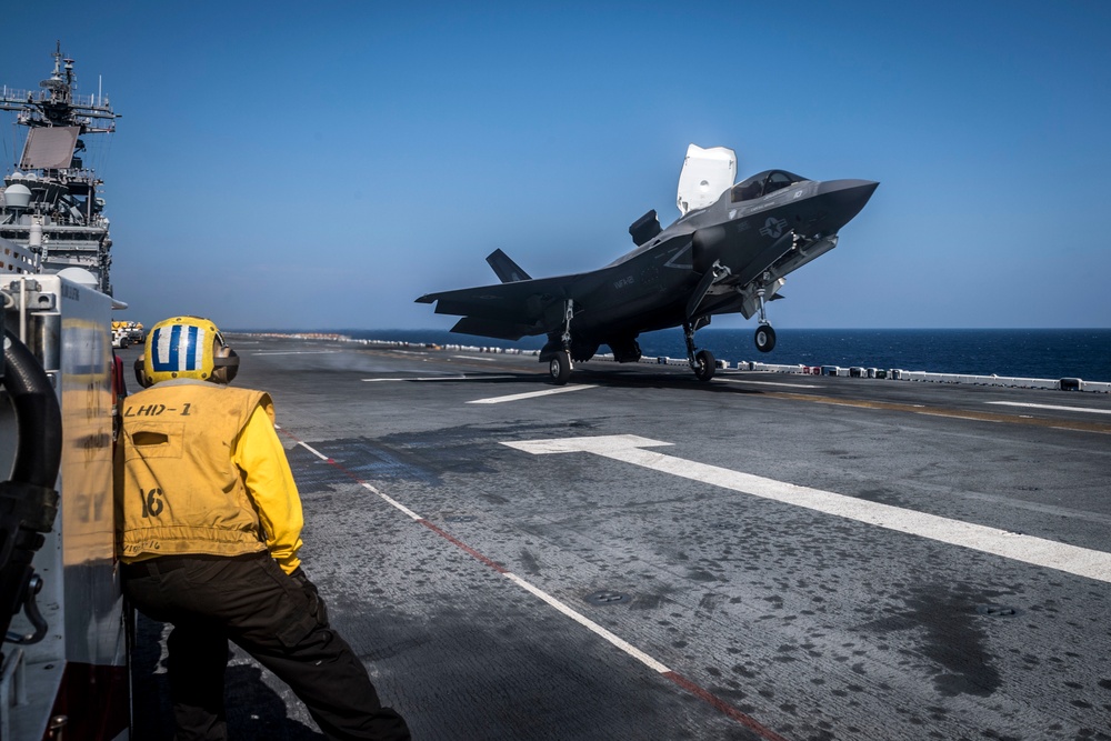 USS Wasp conducts flight operations