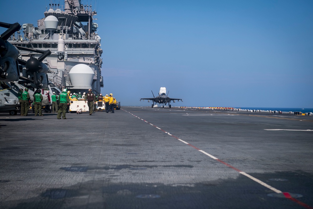 USS Wasp conducts flight operations