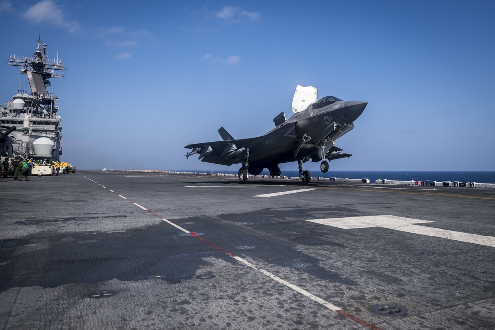 USS Wasp conducts flight operations