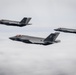 Three F35's Fly Over Gulf of Mexico