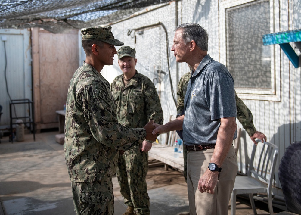 Assistant Secretary of the Navy, Chief of Navy Reserve visit CJTF-HOA Sailors, Marines