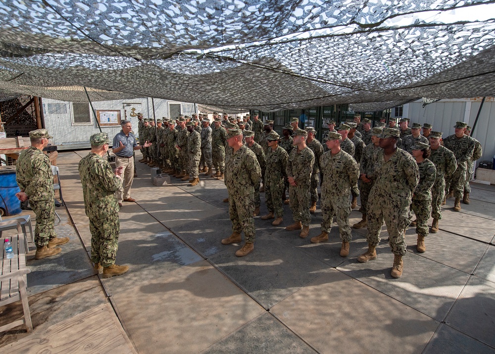 Assistant Secretary of the Navy, Chief of Navy Reserve visit CJTF-HOA Sailors, Marines