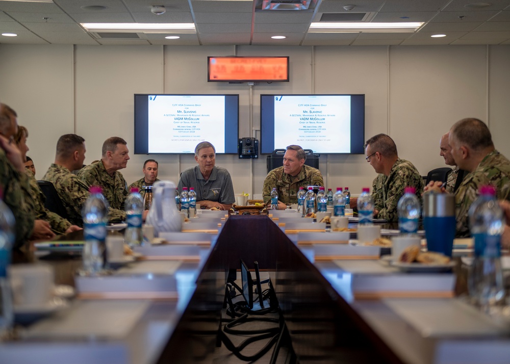 Assistant Secretary of the Navy, Chief of Navy Reserve visit CJTF-HOA Sailors, Marines