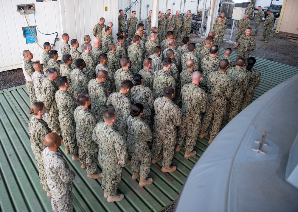 Assistant Secretary of the Navy, Chief of Navy Reserve visit CJTF-HOA Sailors, Marines