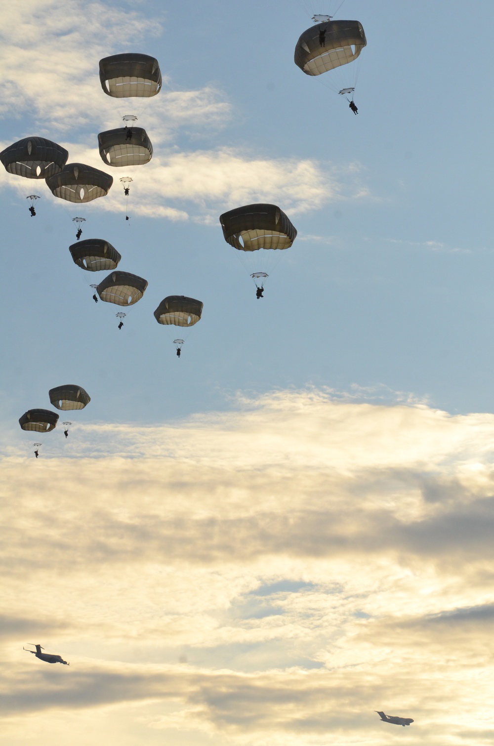 Panther Paratroopers Conduct Sunset Static Line Jump