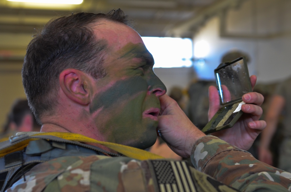 Panther Paratroopers Conduct Sunset Static Line Jump