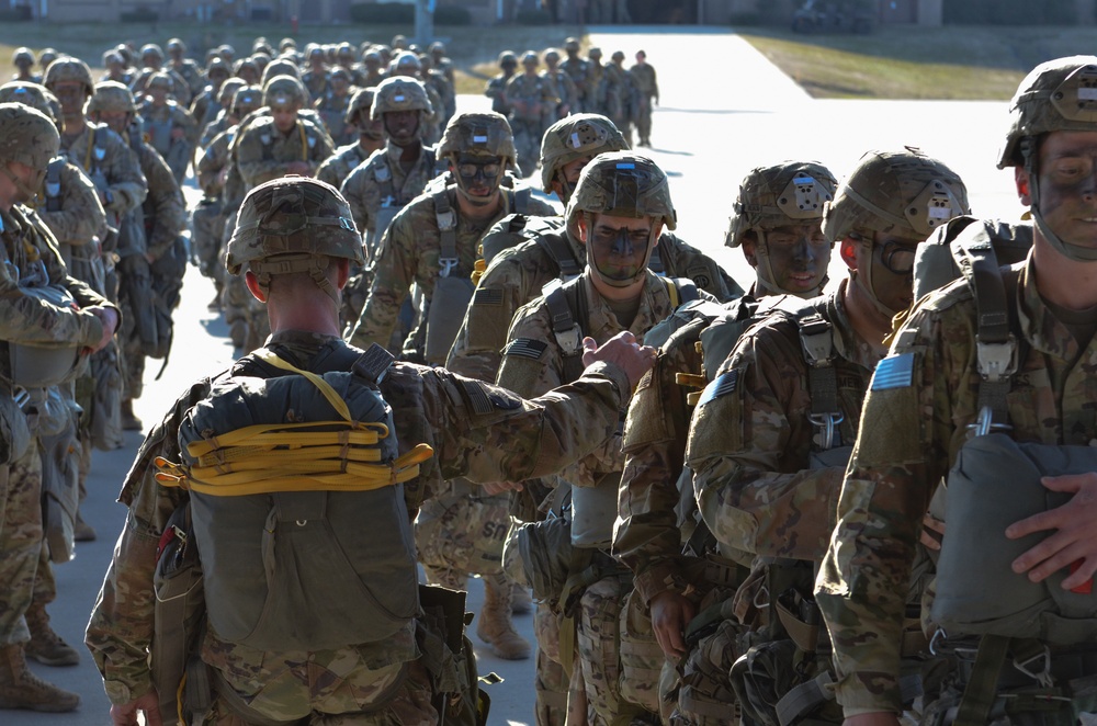 Panther Paratroopers Conduct Sunset Static Line Jump