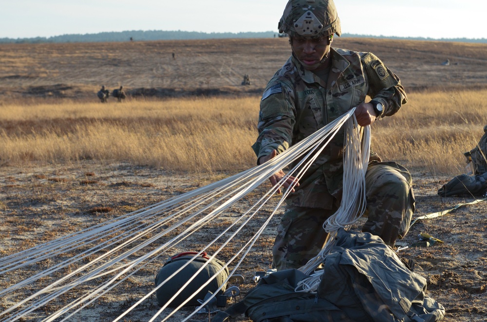 Panther Paratroopers Conduct Sunset Static Line Jump