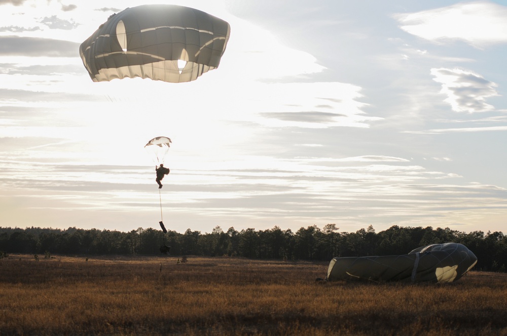 Panther Paratroopers Conduct Sunset Static Line Jump