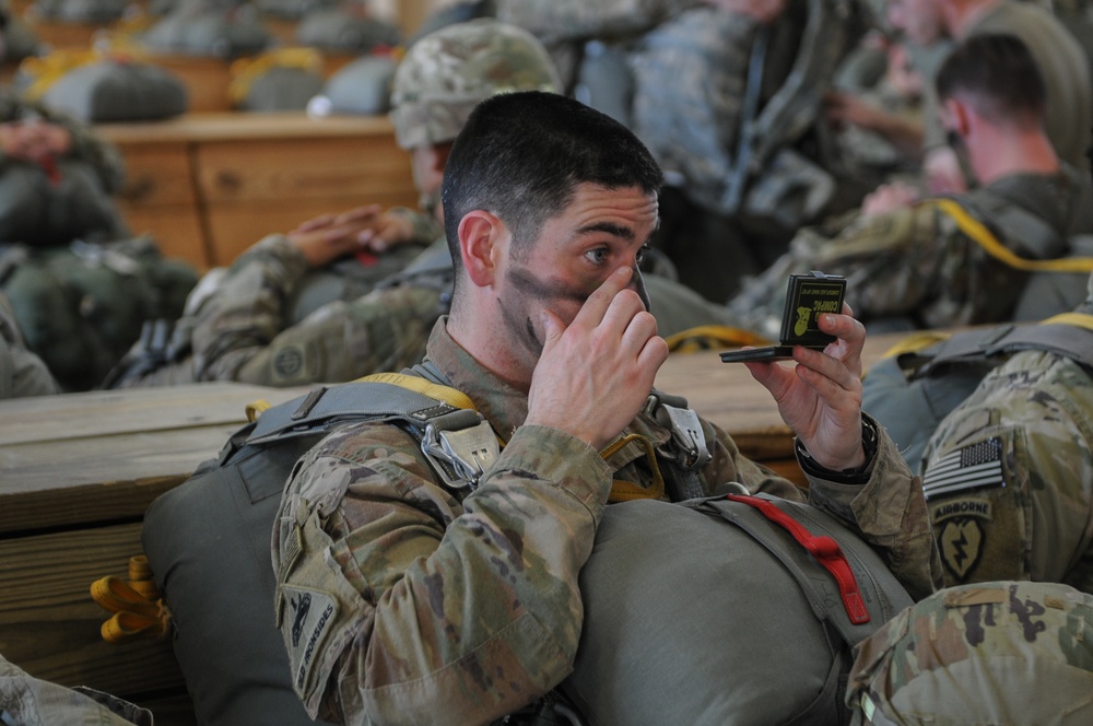 Panther Paratroopers Conduct Sunset Static Line Jump