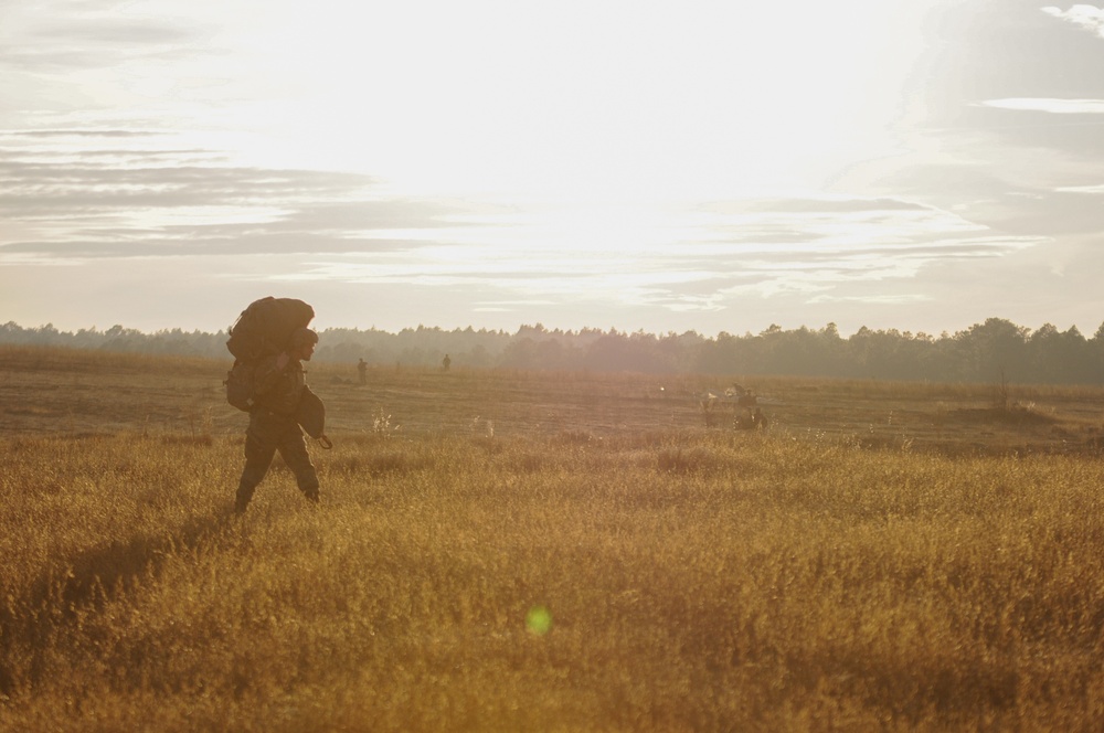 Panther Paratroopers Conduct Sunset Static Line Jump