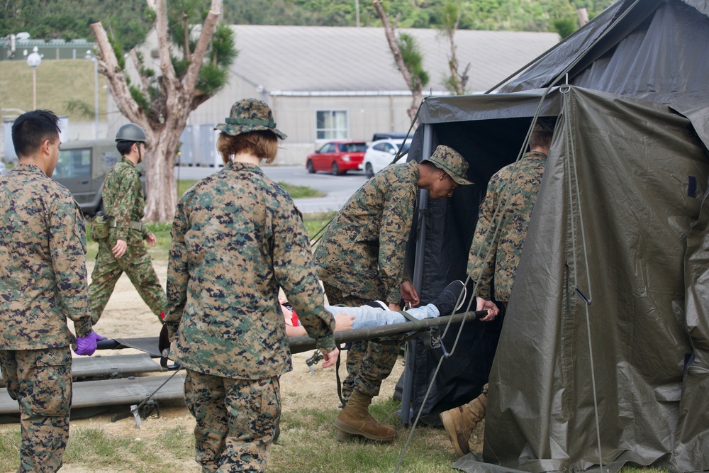 CLB-31 Marines, Sailors complete simulated Humanitarian Assistance-Disaster Relief mission with 15th Brigade Japan Ground Self-Defense Force service members