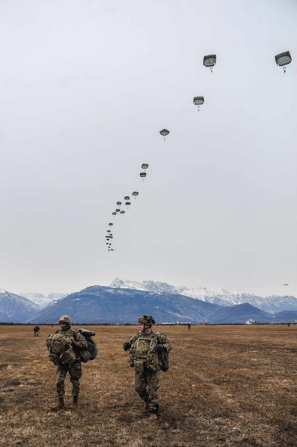 Sky Soldiers get off the drop zone during operation.