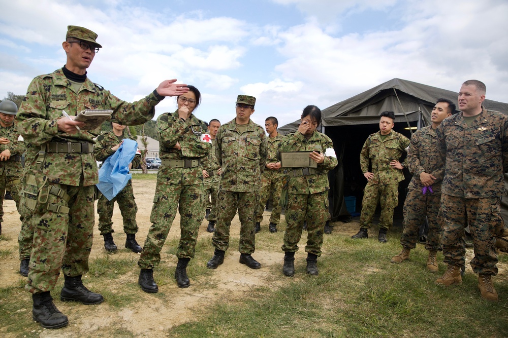 CLB-31 Marines, Sailors complete simulated Humanitarian Assistance-Disaster Relief mission with 15th Brigade Japan Ground Self-Defense Force service members