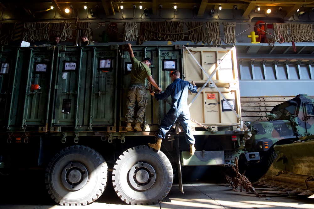 Marines aboard Ashland prepare for simulated HADR mission