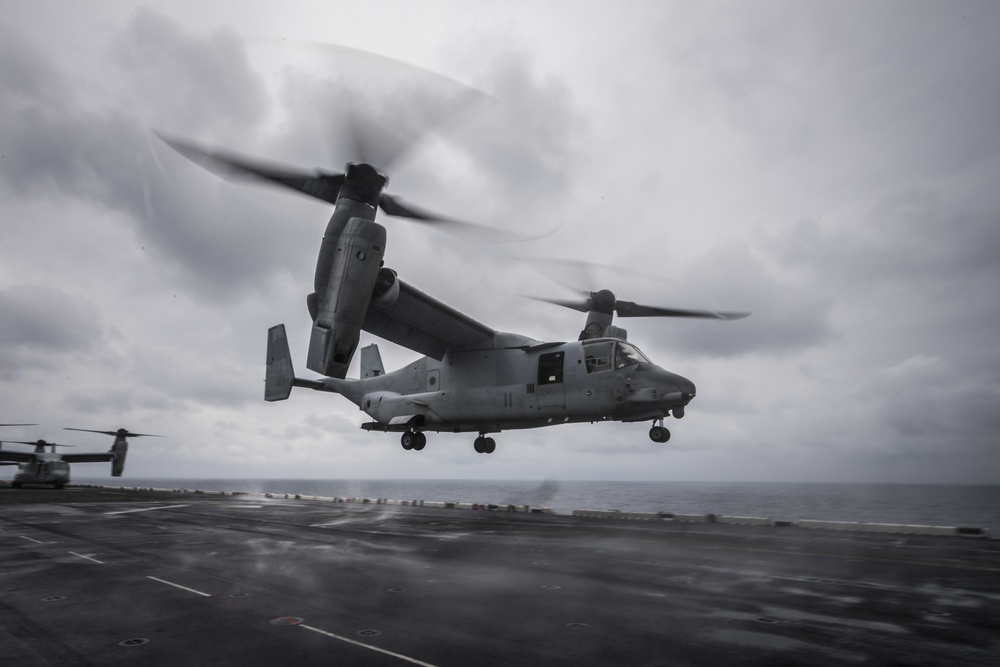 USS Wasp conducts flight operations