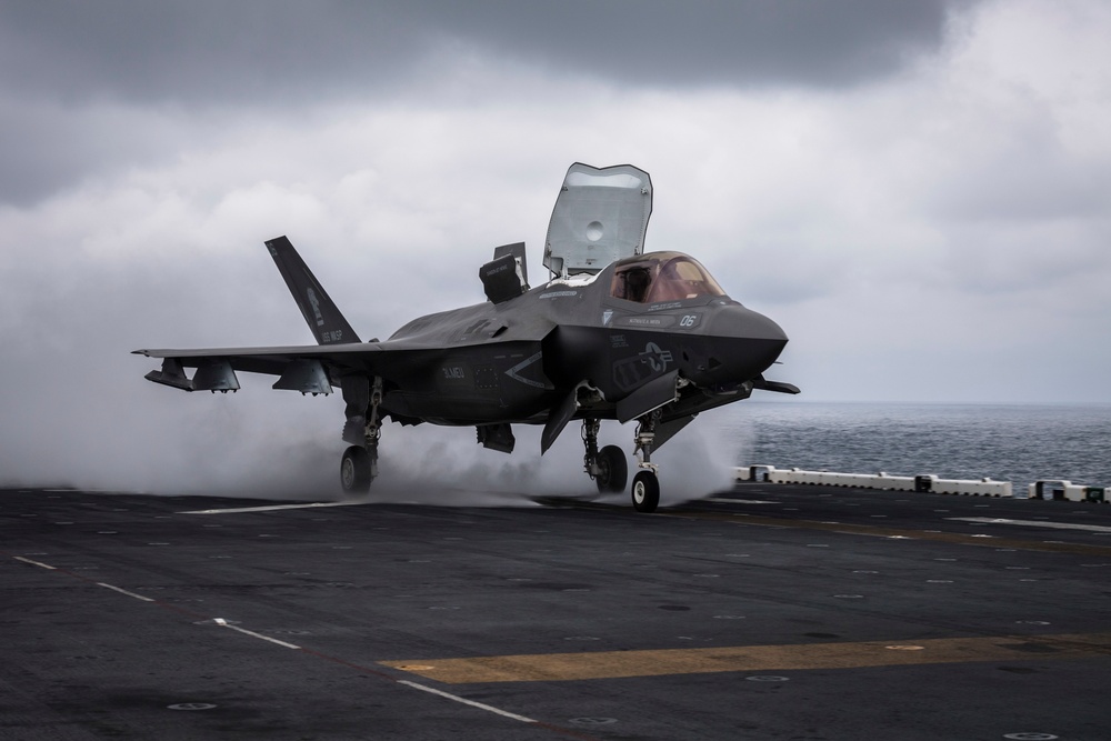 USS Wasp conducts flight operations