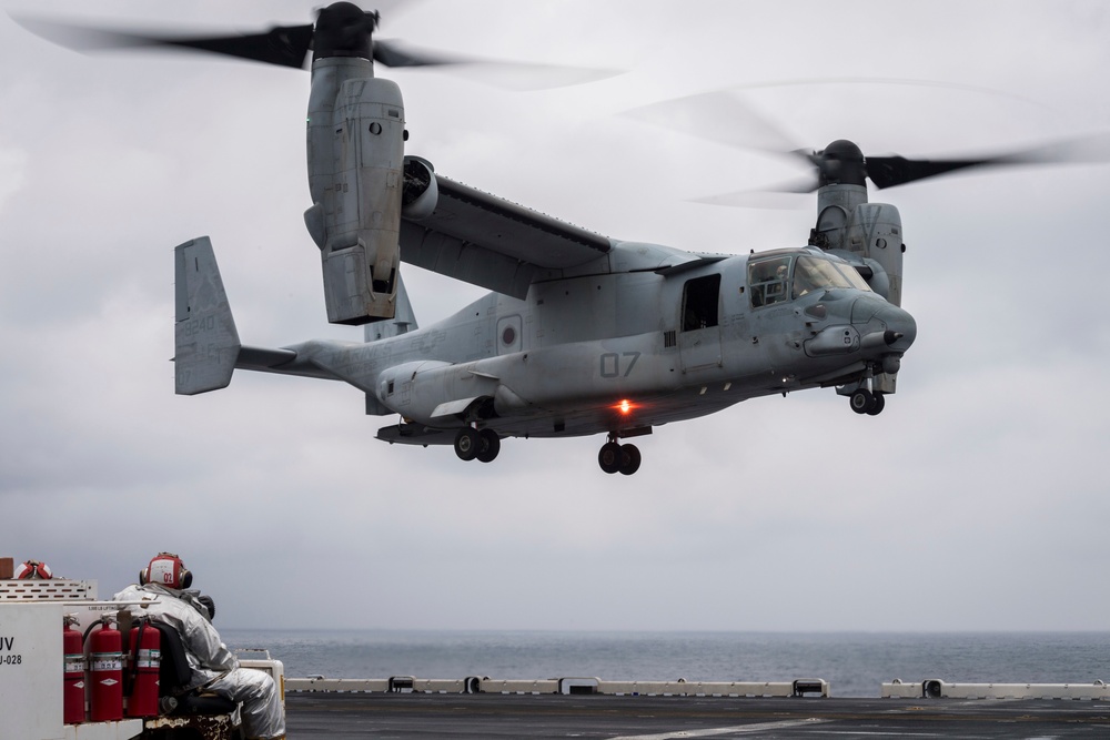 USS Wasp conducts flight operations